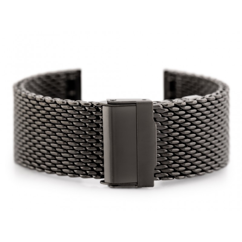 Pacific 12 bracelet - HQ mesh - graphite 24mm  Bransoleta Pacific 12 - siatka HQ - grafitowa 24mm