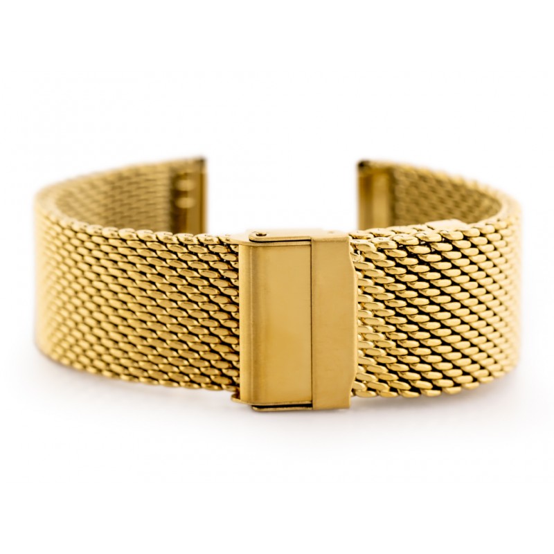 Pacific 10 bracelet - HQ mesh - gold 24mm  Bransoleta Pacific 10 - siatka HQ - złota 24mm