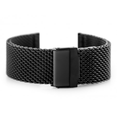 Pacific 10 bracelet - HQ mesh - black 24mm