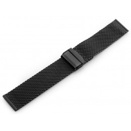 Pacific 10 bracelet - HQ mesh - matte black 24mmBransoleta Pacific 10 - siatka HQ - czarna matowa 24mm