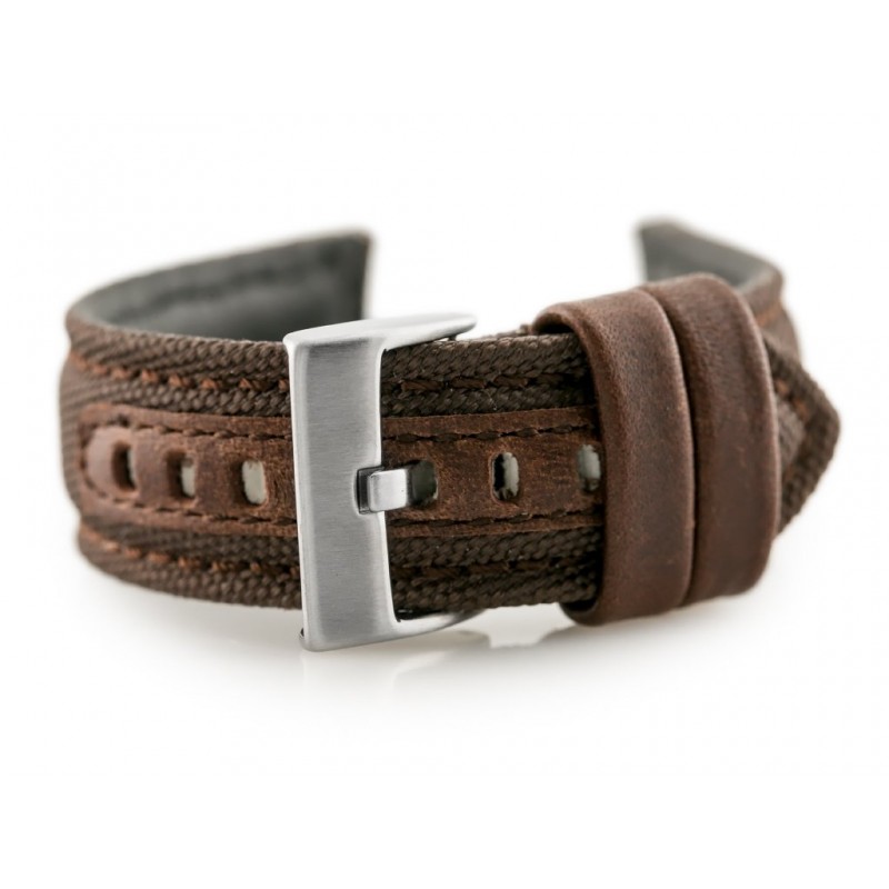 Pasek skórzany do zegarka W34 - PREMIUM - brązowy - 26mm  Pasek skórzany do zegarka W34 - PREMIUM - brązowy - 26mm
