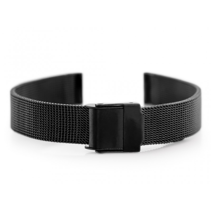 Pacific 04E bracelet - HQ mesh - black 12mm  Bransoleta Pacific 04E - siatka HQ - czarna 12mm