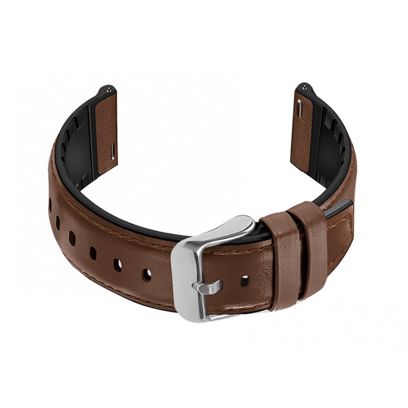 U16 rubber strap for watch - dark brown - 20mm  Pasek gumowy U16 do zegarka - ciemny brąz - 20mm