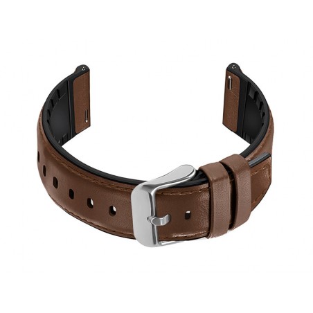 U16 rubber strap for watch - dark brown - 20mm