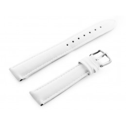 W83L leather watch strap - white - 16mmPasek skórzany do zegarka W83L - biały - 16mm