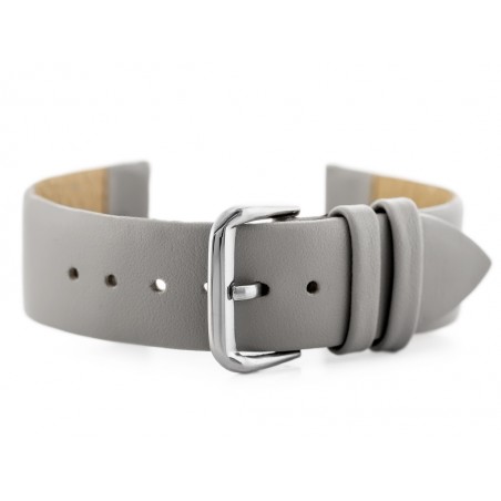 W86 leather watch strap - gray - 22mm