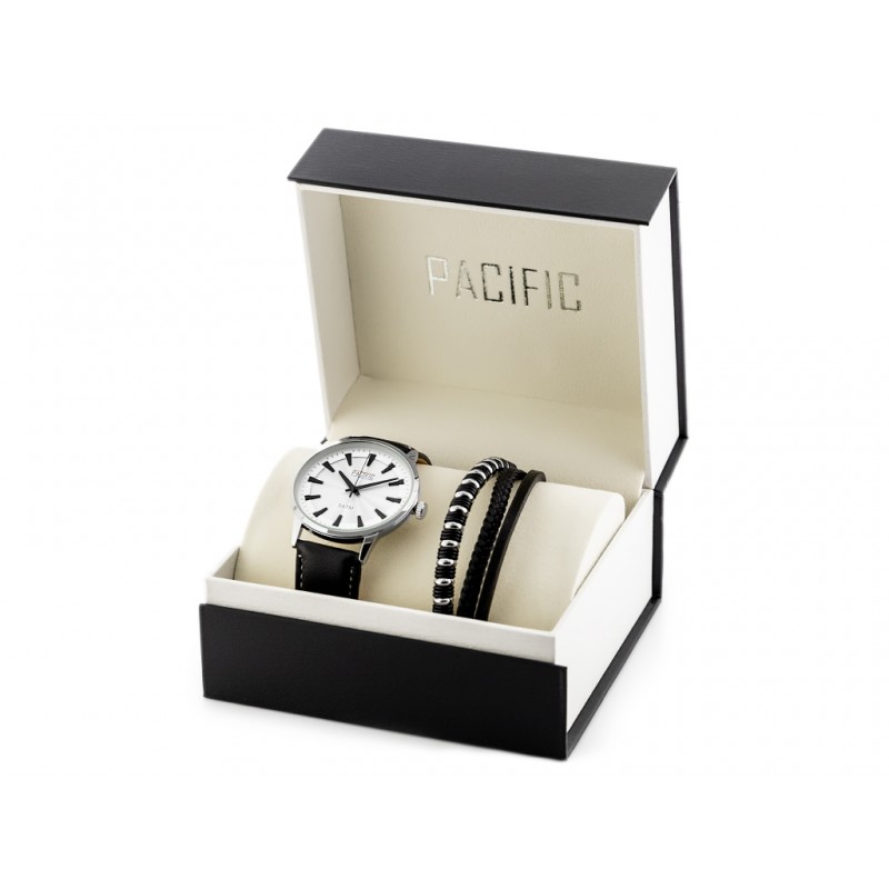 PACIFIC MEN'S WATCH X0087-06 - gift set (zy093a)  ZEGAREK MĘSKI PACIFIC X0087-06 - komplet prezentowy (zy093a)