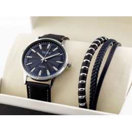 PACIFIC MEN'S WATCH X0087-07 - gift set (zy093d)ZEGAREK MĘSKI PACIFIC X0087-07 - komplet prezentowy (zy093d)