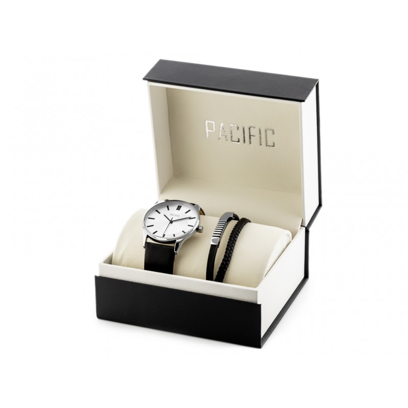 PACIFIC MEN'S WATCH X0091-06 - gift set (zy094a)  ZEGAREK MĘSKI PACIFIC X0091-06 - komplet prezentowy (zy094a)