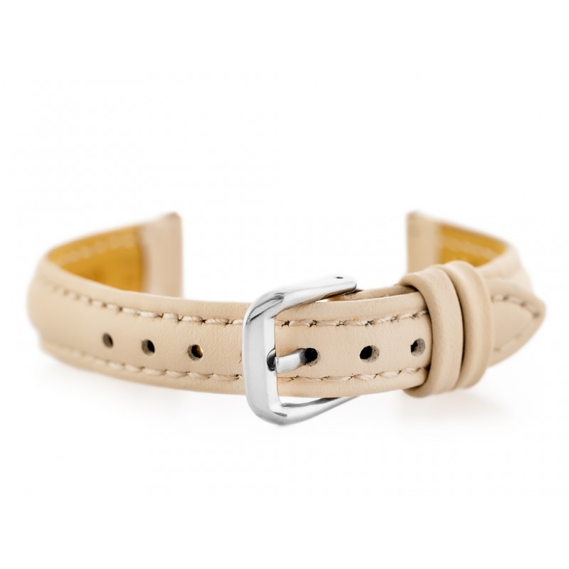 W83L leather watch strap - beige - 14mm  Pasek skórzany do zegarka W83L - beżowy - 14mm