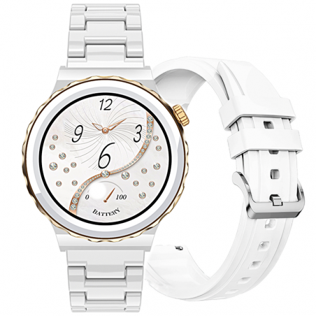 DAMN SMARTWATCH Rubicon RNCE92 - CONNECTIONS, CERAMIC (sr038d)