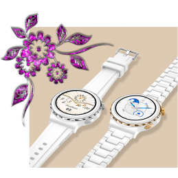 DAMN SMARTWATCH Rubicon RNCE92 - CONNECTIONS, CERAMIC (sr038d)SMARTWATCH DAMSKI Rubicon RNCE92 - WYKONYWANIE POŁĄCZEŃ, CERAMIKA (sr038d)