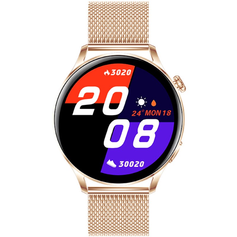 SMARTWATCH FOR WOMEN Rubicon RNCE81 - CONNECTIONS, PULSOKSYMETER (sr045b)  SMARTWATCH DAMSKI Rubicon RNCE81 - WYKONYWANIE POŁĄCZEŃ, PULSOKSYMETR (sr045b)