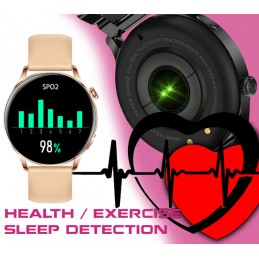 SMARTWATCH FOR WOMEN Rubicon RNCE81 - CONNECTIONS, PULSOKSYMETER (sr045b)SMARTWATCH DAMSKI Rubicon RNCE81 - WYKONYWANIE POŁĄCZEŃ, PULSOKSYMETR (sr045b)