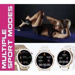 WOMEN'S SMARTWATCH Rubicon RNCF02 - CONNECTIONS EXECUTION, ADDITIONAL BELT (sr048b)SMARTWATCH DAMSKI Rubicon RNCF02 - WYKONYWANIE POŁĄCZEŃ, DODATKOWY PASEK (sr048b)