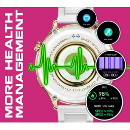 WOMEN'S SMARTWATCH Rubicon RNCF02 - CONNECTIONS EXECUTION, ADDITIONAL BELT (sr048b)SMARTWATCH DAMSKI Rubicon RNCF02 - WYKONYWANIE POŁĄCZEŃ, DODATKOWY PASEK (sr048b)