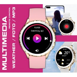 WOMEN'S SMARTWATCH Rubicon RNCF02 - CONNECTIONS EXECUTION, ADDITIONAL BELT (sr048b)SMARTWATCH DAMSKI Rubicon RNCF02 - WYKONYWANIE POŁĄCZEŃ, DODATKOWY PASEK (sr048b)