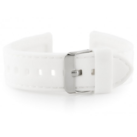 U20 rubber watch strap - white 26mm